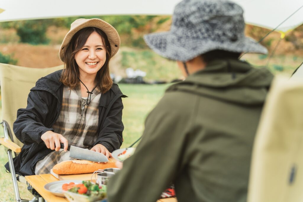 BBQしている画像